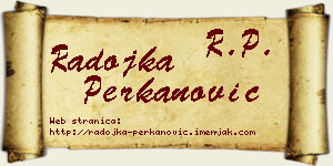 Radojka Perkanović vizit kartica